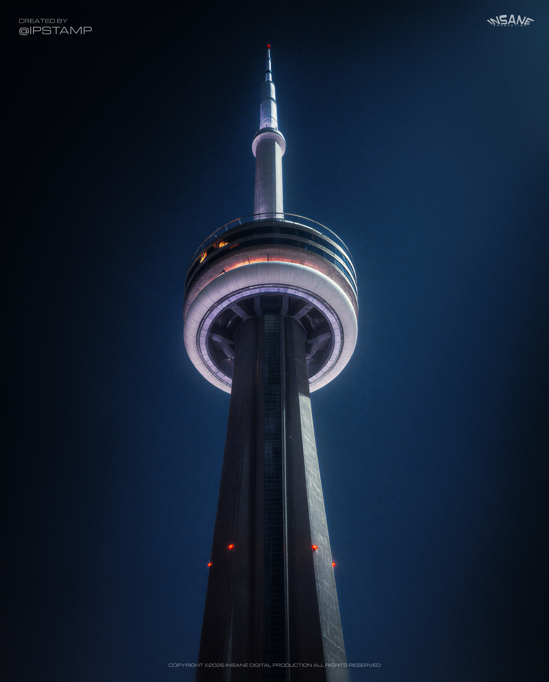CN Tower at night